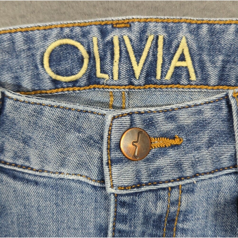 Kimes Ranch Olivia Wide Leg Raw Hem High Rise Jeans Women's 000x30 Blue Western
